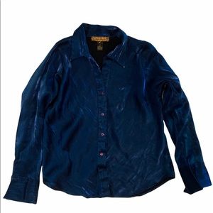 Ashley Stewart Size 16 Electric Blue Long Sleeve